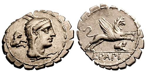 papia roman coin denarius